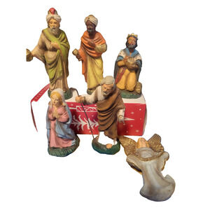 Nardi Italy Vintage Lot of 6 Mini NATIVITY Figurines